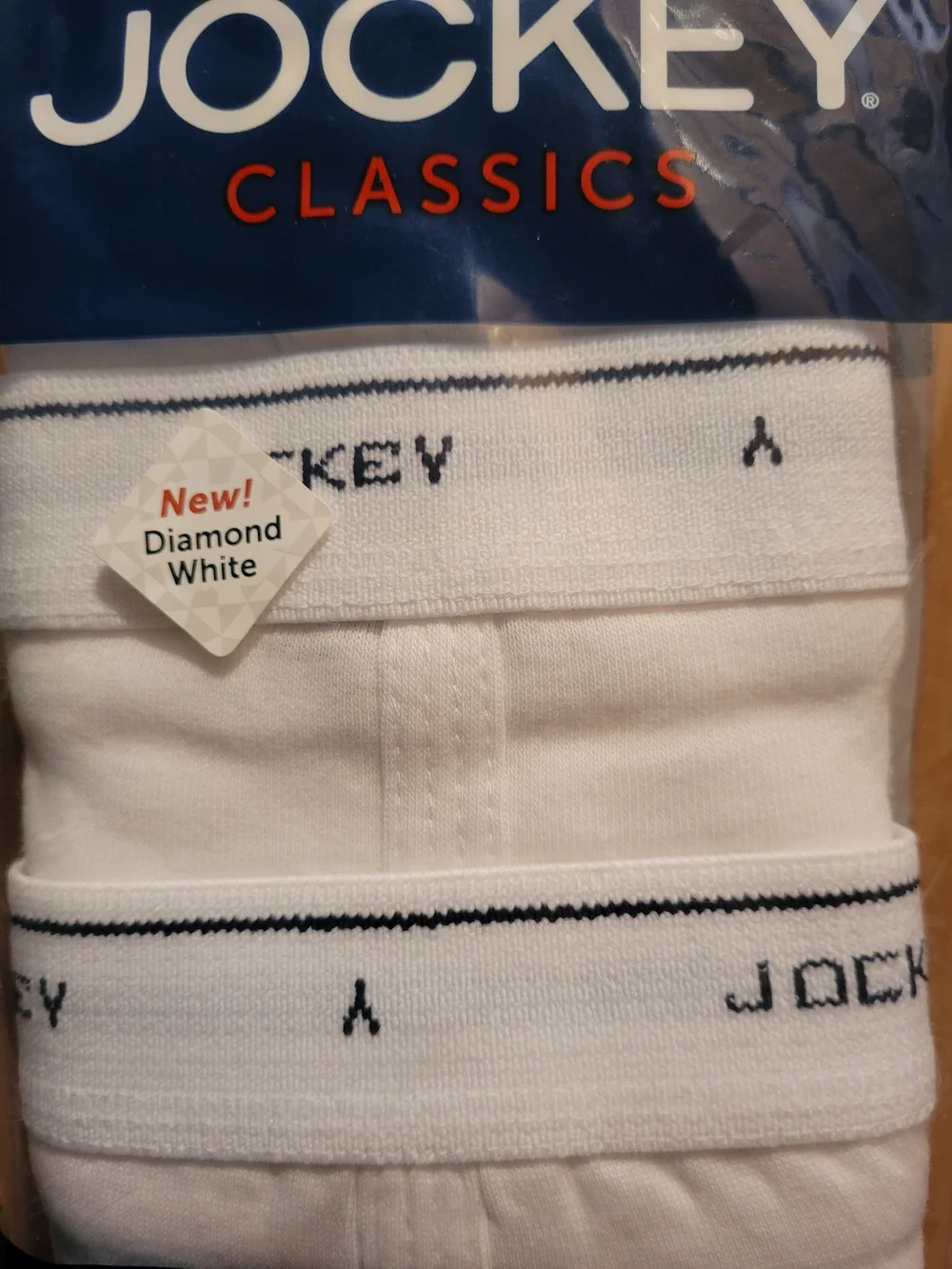 Jockey Classics Men’s White Low-Rise Briefs – 3-Pack Size 34 New